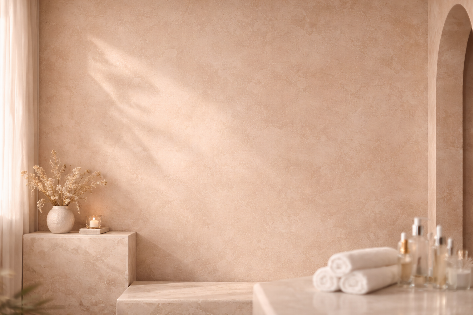 Warm glowing architectural plaster background